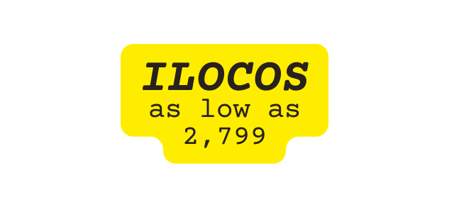 ILOCOS as low as 2 799